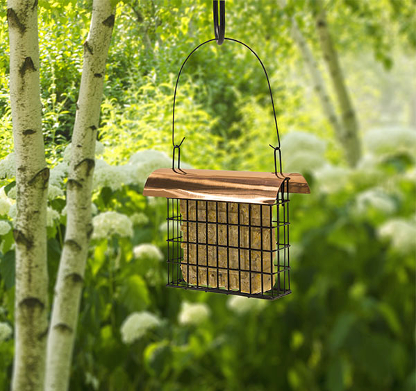 Deluxe Single Suet Cage w/Copper Roof 2/Pack